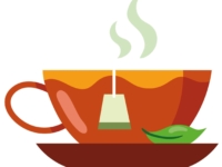 hot tea drink in cup icon